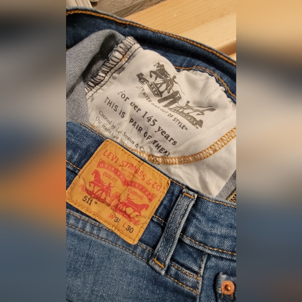 Mens's Levi's 511 Blue Slim Jeans Classic Denim